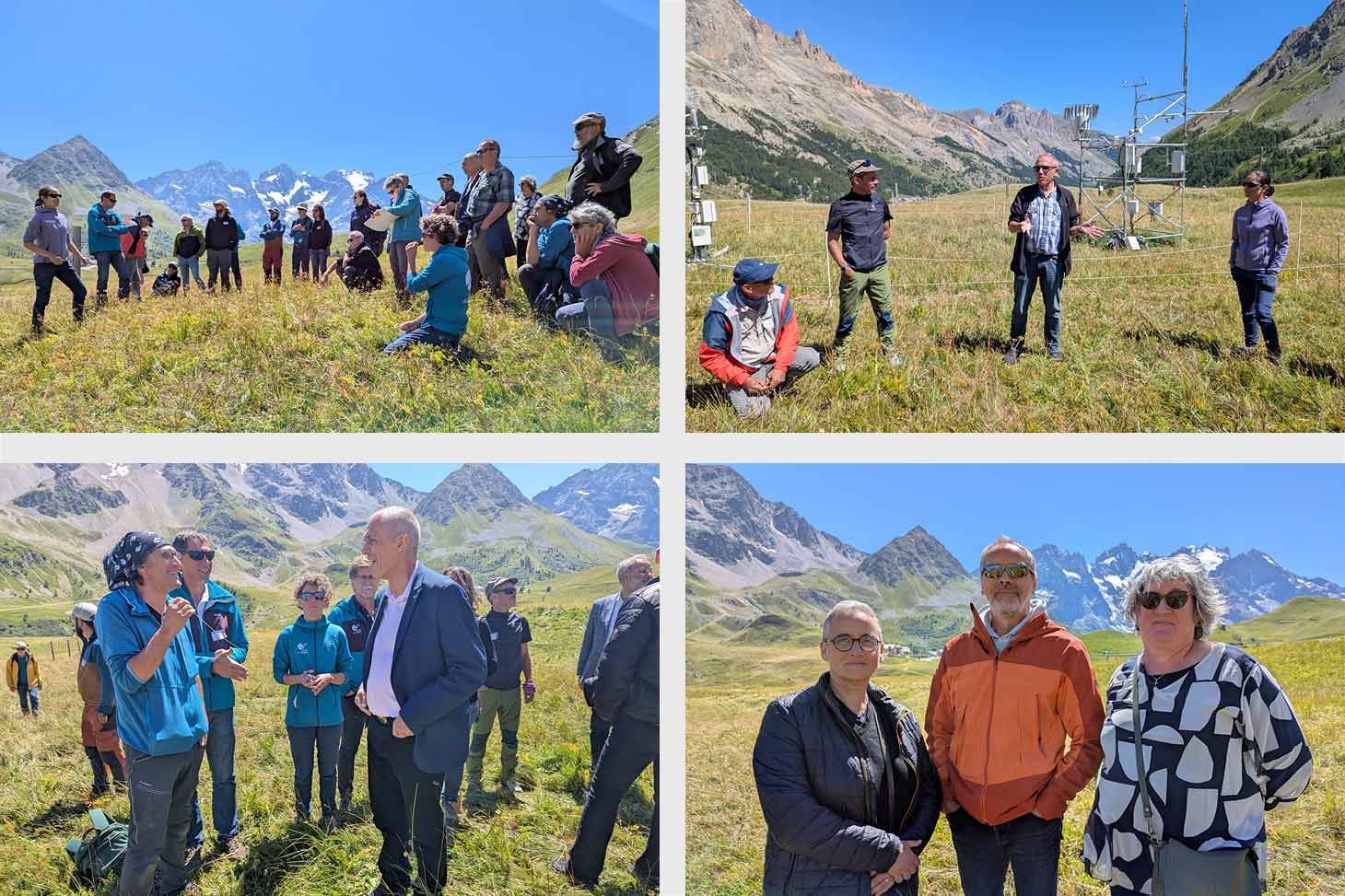 Présentations des chercheurs sur le site du pré des Charmasses