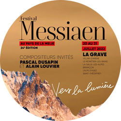 Visuel festival Messiaen au Pays de la Meije édition 2022